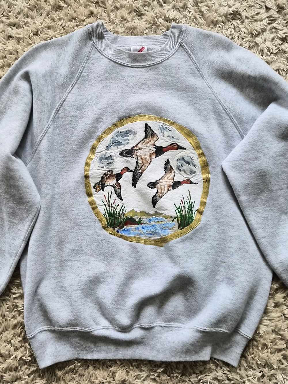 Jerzees Light Gray Crewneck Sweatshirt